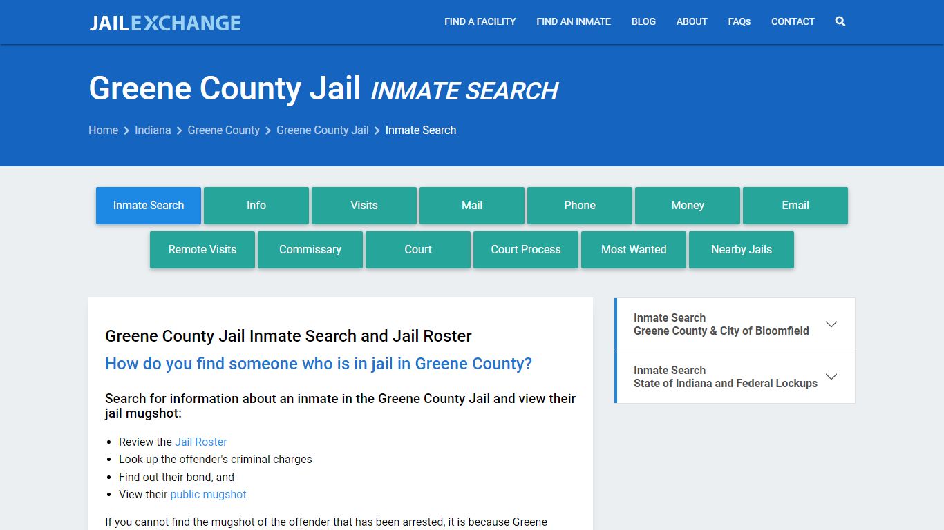Greene County Jail Inmate Search - Jail Exchange